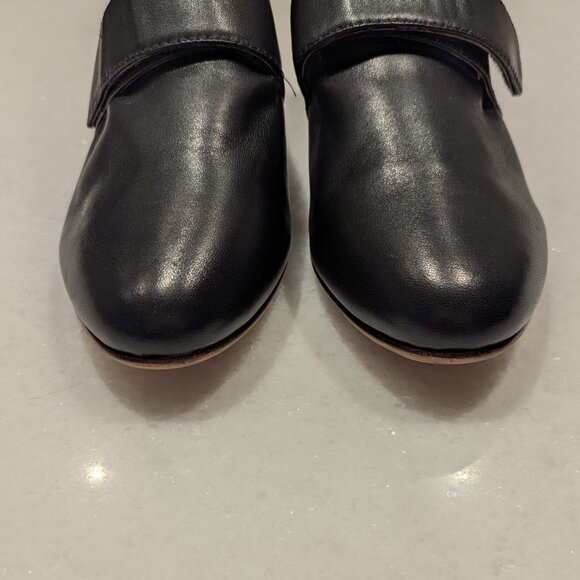 American Duchess Women's 11M Kensington 18th Century Leather Shoes Black - Picture 2 of 9